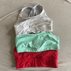 LULULEMON ENERGY BRA SIZE 4 BUNDLE